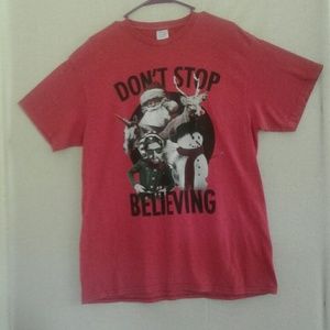 Christmas Graphic Tshirt Novelty Santa Theme mens size Large